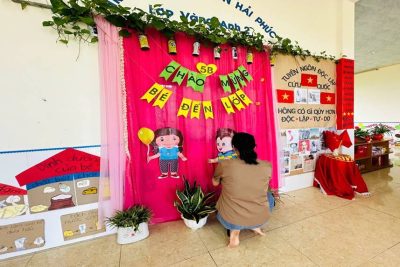 CÔNG TÁC CHUẨN BỊ CHO NGÀY KHAI GIẢNG NĂM HỌC MỚI CỦA TRƯỜNG MẦM NON HẢI PHÚC (XÃ HẢI HƯNG)